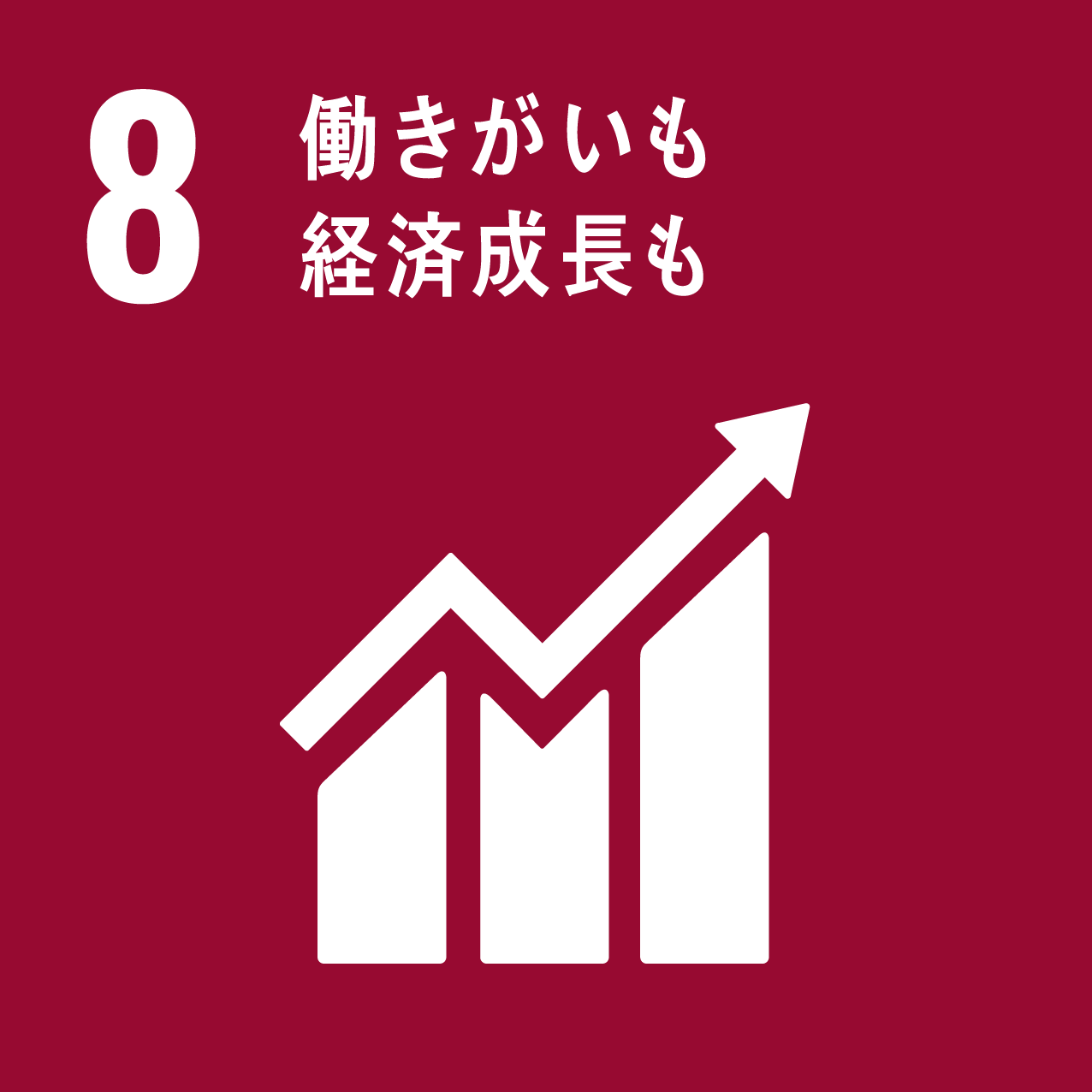 SDGs目標：8「働きがいも経済成長も」
