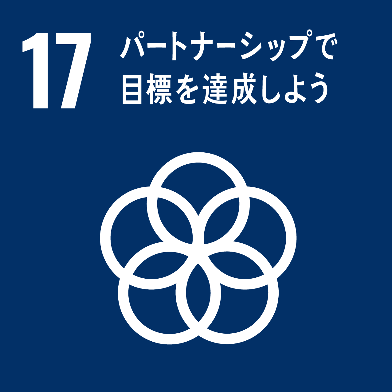 SDGs目標：17「パートナーシップで目標を達成しよう」